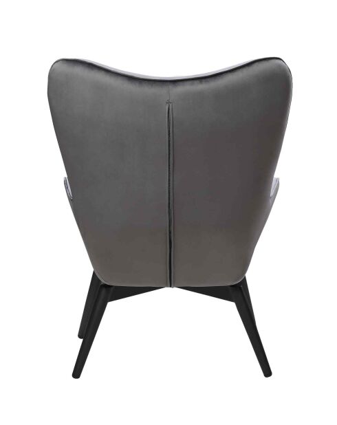 Fever - Fauteuil velours gris - 80x99x92 cm