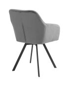 Fever - Poltrona con funzione girevole a 360°, grigio/nero - 61x62x85 cm