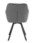 Fever - Poltrona con funzione girevole a 360°, grigio/nero - 61x62x85 cm