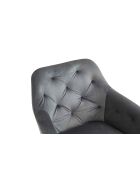 Fever - Poltrona con funzione girevole a 360°, grigio/nero - 61x62x85 cm