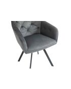 Fever - Poltrona con funzione girevole a 360°, grigio/nero - 61x62x85 cm