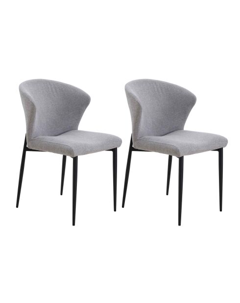 Fever - Set aus 2 grauen Esszimmerstühlen - 47x58x82 cm