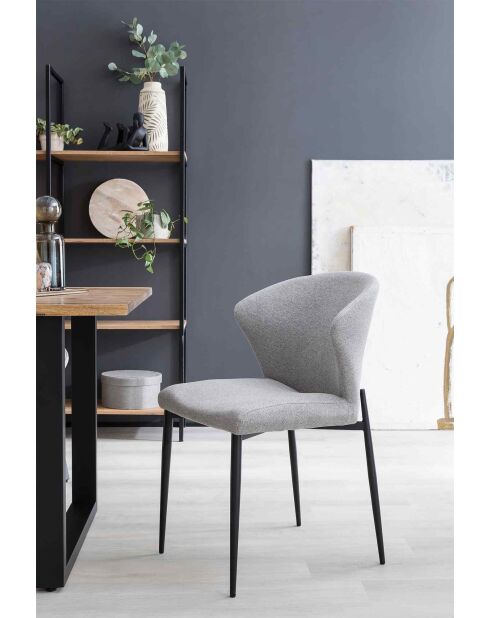 Fever - Set aus 2 grauen Esszimmerstühlen - 47x58x82 cm