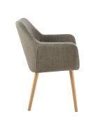 Fever - Sessel aus taupefarbenem Strukturstoff - 62x60x84 cm