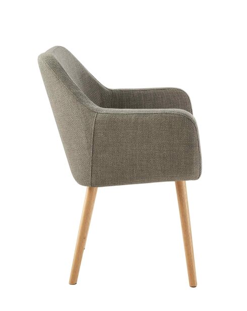 Fever - Fauteuil en tissu structurel taupe- 62x60x84 cm