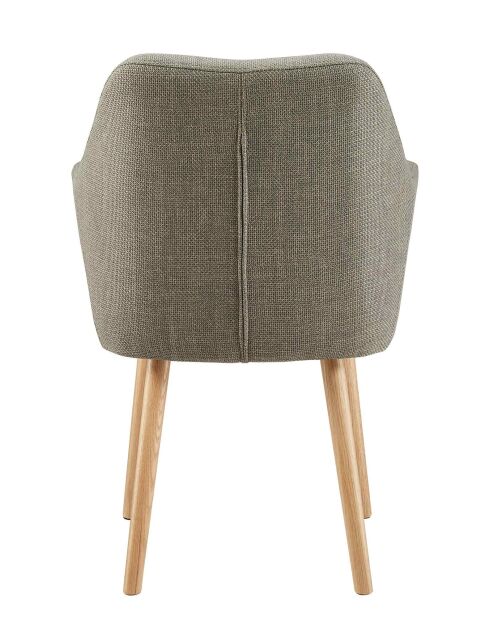 Fever - Fauteuil en tissu structurel taupe- 62x60x84 cm