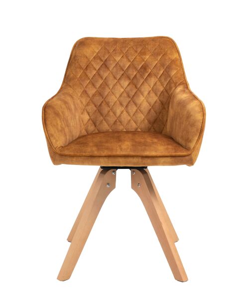 Fever - Vintage-Sessel aus Samt, goldfarben - 59x61x85 cm