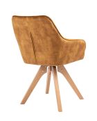 Fever - Vintage-Sessel aus Samt, goldfarben - 59x61x85 cm