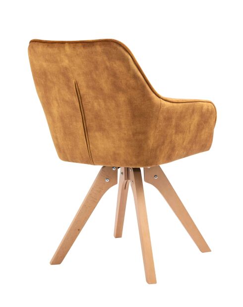 Fever - Vintage-Sessel aus Samt, goldfarben - 59x61x85 cm