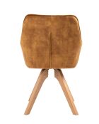 Fever - Vintage-Sessel aus Samt, goldfarben - 59x61x85 cm