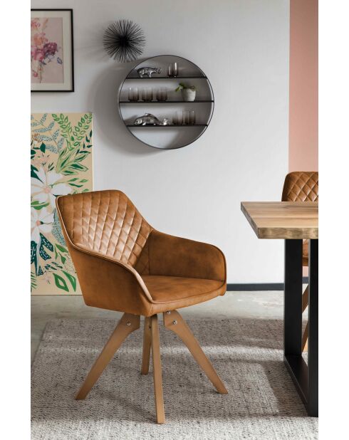 Fever - Vintage-Sessel aus Samt, goldfarben - 59x61x85 cm