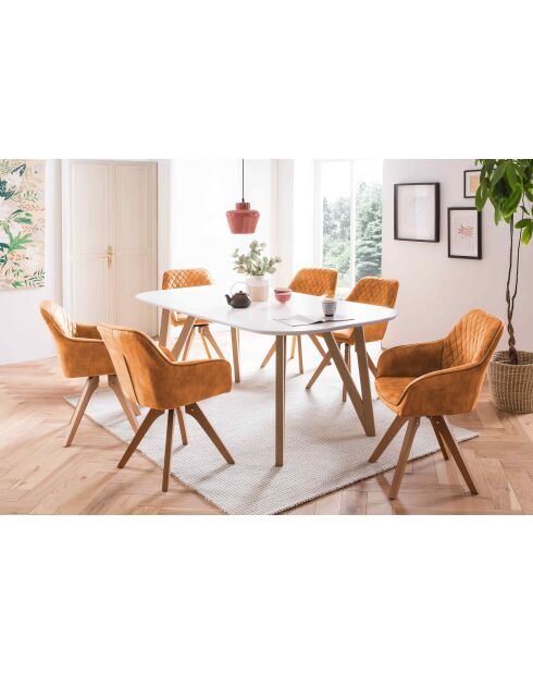 Fever - Vintage-Sessel aus Samt, goldfarben - 59x61x85 cm