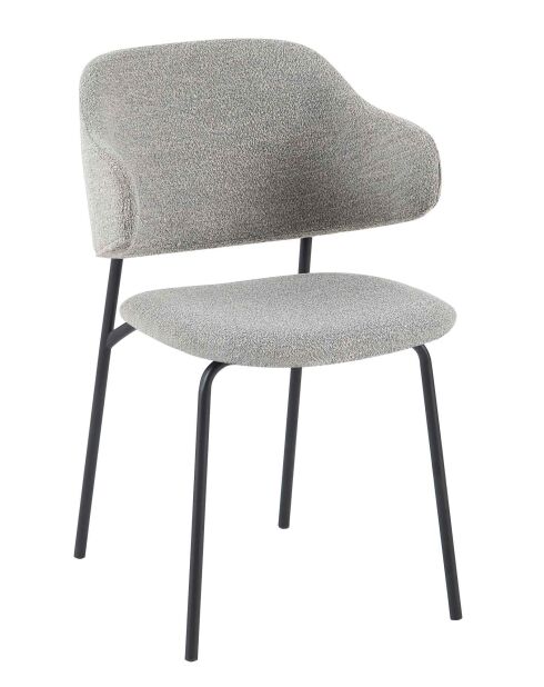 Fever - Set aus 2 lockigen hellgrauen Sesseln - 54x59x83 cm