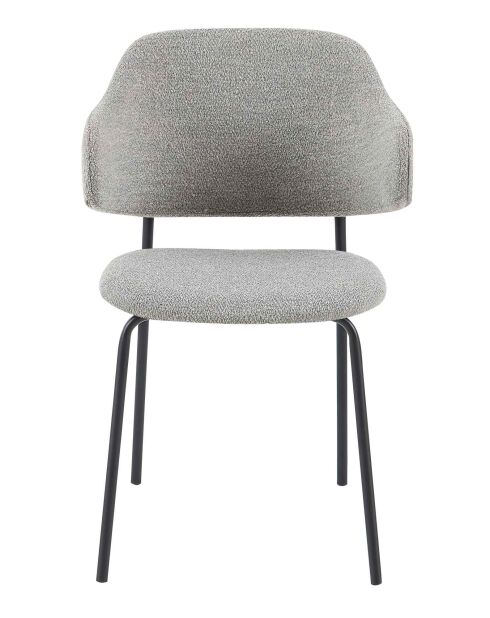 Fever - Set aus 2 lockigen hellgrauen Sesseln - 54x59x83 cm