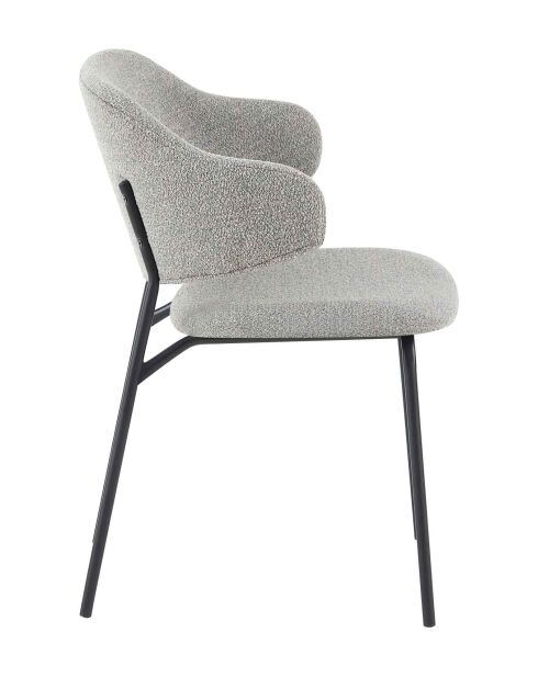 Fever - Set aus 2 lockigen hellgrauen Sesseln - 54x59x83 cm