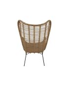 Sit - Fauteuil Rattan naturel, cadre noir antique - 75x84x113cm