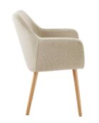 Fever - Fauteuil tissu structurel beige - 62x60x84 cm