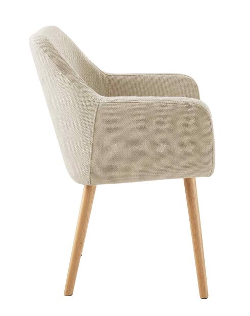 Fever - Poltrona beige in tessuto strutturale - 62x60x84 cm