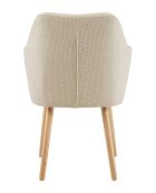 Fever - Fauteuil tissu structurel beige - 62x60x84 cm