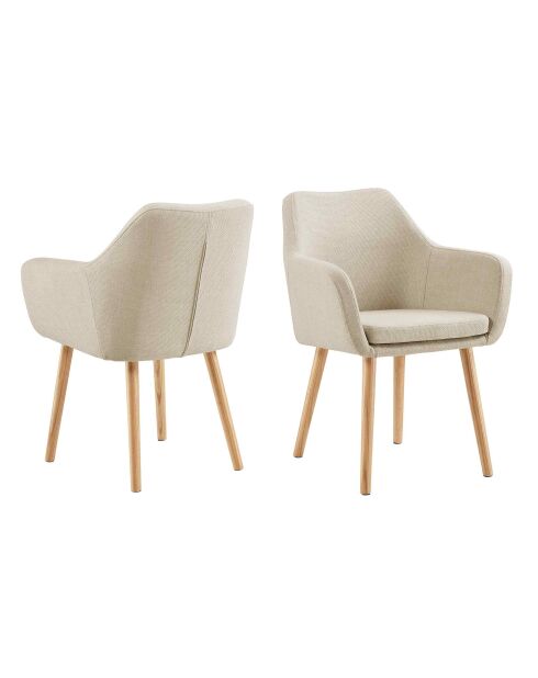 Fever - Poltrona beige in tessuto strutturale - 62x60x84 cm