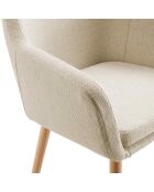 Fever - Fauteuil tissu structurel beige - 62x60x84 cm