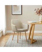 Fever - Fauteuil tissu structurel beige - 62x60x84 cm