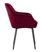 Fever - Esszimmerstuhl Samt rot/schwarz - 61x60x85 cm