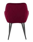 Fever - Esszimmerstuhl Samt rot/schwarz - 61x60x85 cm