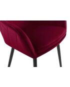 Fever - Esszimmerstuhl Samt rot/schwarz - 61x60x85 cm