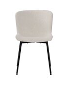 Sit - Lot de 2 chaises Sit&Chairs revêtement blanc, pieds noirs mats - 48x59x83cm