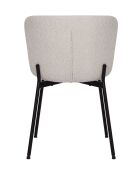 Sit - Lot de 2 chaises Sit&Chairs revêtement blanc, pieds noirs mats - 48x59x83cm