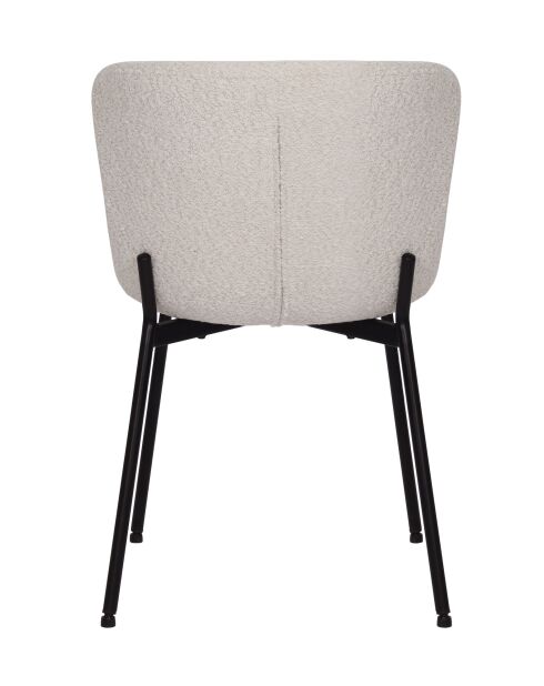 Sit - Lot de 2 chaises Sit&Chairs revêtement blanc, pieds noirs mats - 48x59x83cm