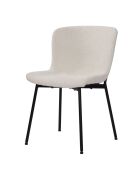 Sit - Lot de 2 chaises Sit&Chairs revêtement blanc, pieds noirs mats - 48x59x83cm