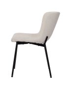 Sit - Lot de 2 chaises Sit&Chairs revêtement blanc, pieds noirs mats - 48x59x83cm