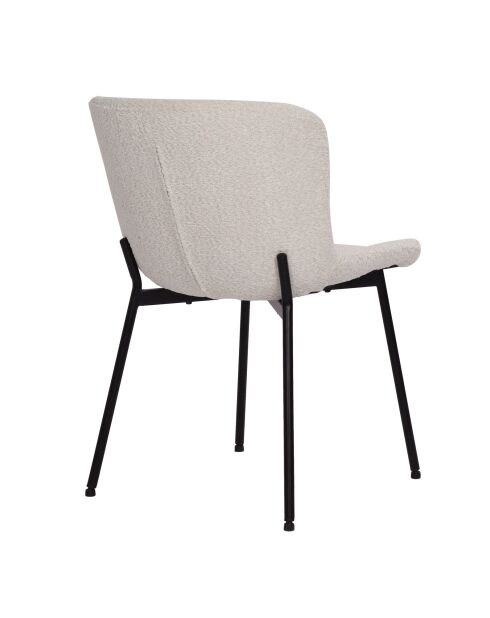 Sit - Lot de 2 chaises Sit&Chairs revêtement blanc, pieds noirs mats - 48x59x83cm