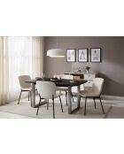 Sit - Lot de 2 chaises Sit&Chairs revêtement blanc, pieds noirs mats - 48x59x83cm