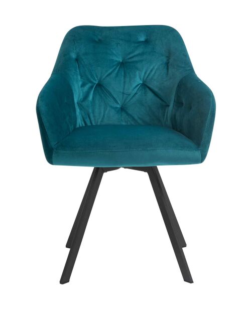 Fever - Sessel mit 360°-Drehfunktion, türkis/schwarz - 61x62x85 cm
