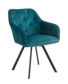 Fever - Sessel mit 360°-Drehfunktion, türkis/schwarz - 61x62x85 cm