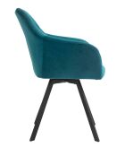 Fever - Sessel mit 360°-Drehfunktion, türkis/schwarz - 61x62x85 cm