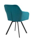 Fever - Sessel mit 360°-Drehfunktion, türkis/schwarz - 61x62x85 cm