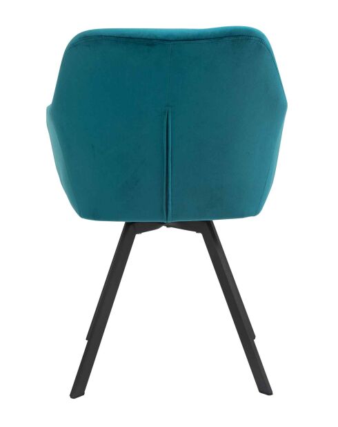 Fever - Sessel mit 360°-Drehfunktion, türkis/schwarz - 61x62x85 cm