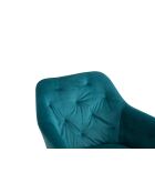 Fever - Sessel mit 360°-Drehfunktion, türkis/schwarz - 61x62x85 cm