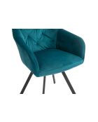 Fever - Sessel mit 360°-Drehfunktion, türkis/schwarz - 61x62x85 cm