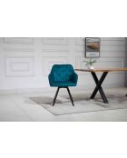 Fever - Sessel mit 360°-Drehfunktion, türkis/schwarz - 61x62x85 cm