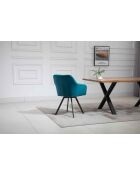 Fever - Sessel mit 360°-Drehfunktion, türkis/schwarz - 61x62x85 cm