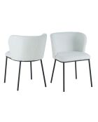 Fever - Lot de 2 chaises blanches - 54,5x59x76 cm