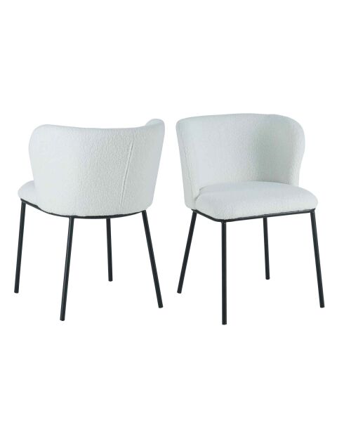 Fever - Lot de 2 chaises blanches - 54,5x59x76 cm