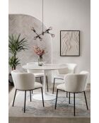 Fever - Lot de 2 chaises blanches - 54,5x59x76 cm