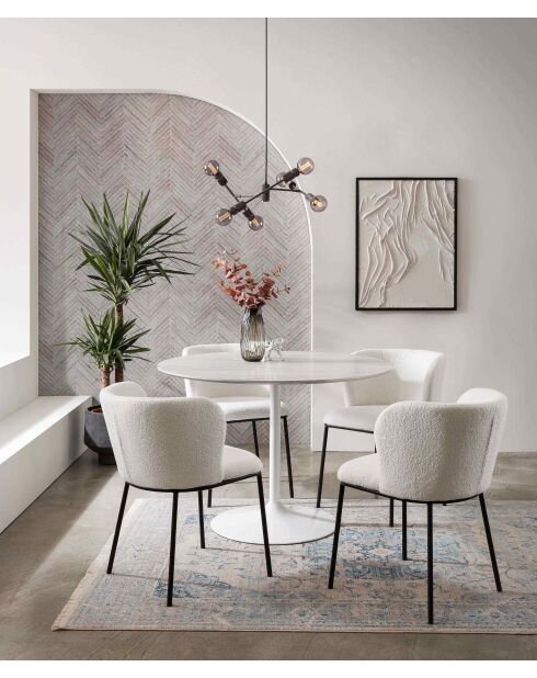 Fever - Lot de 2 chaises blanches - 54,5x59x76 cm