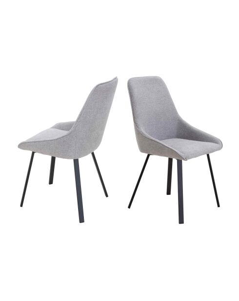 Fever - Set aus 2 grauen Esszimmerstühlen - 51x47x87 cm